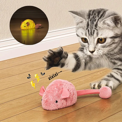 Luminous Interactive Mouse Cat Toy – Plush Glowing Mice for Indoor Cats