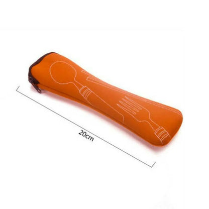 Portable Cutlery Travel Bag – Zippered Utensil Pouch for Picnic & On-the-Go
