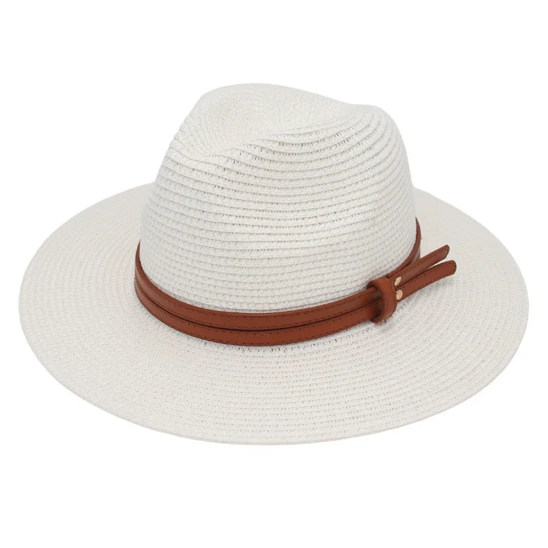 Straw Panama Sun Hat – Wide Brim Unisex Beach Hat