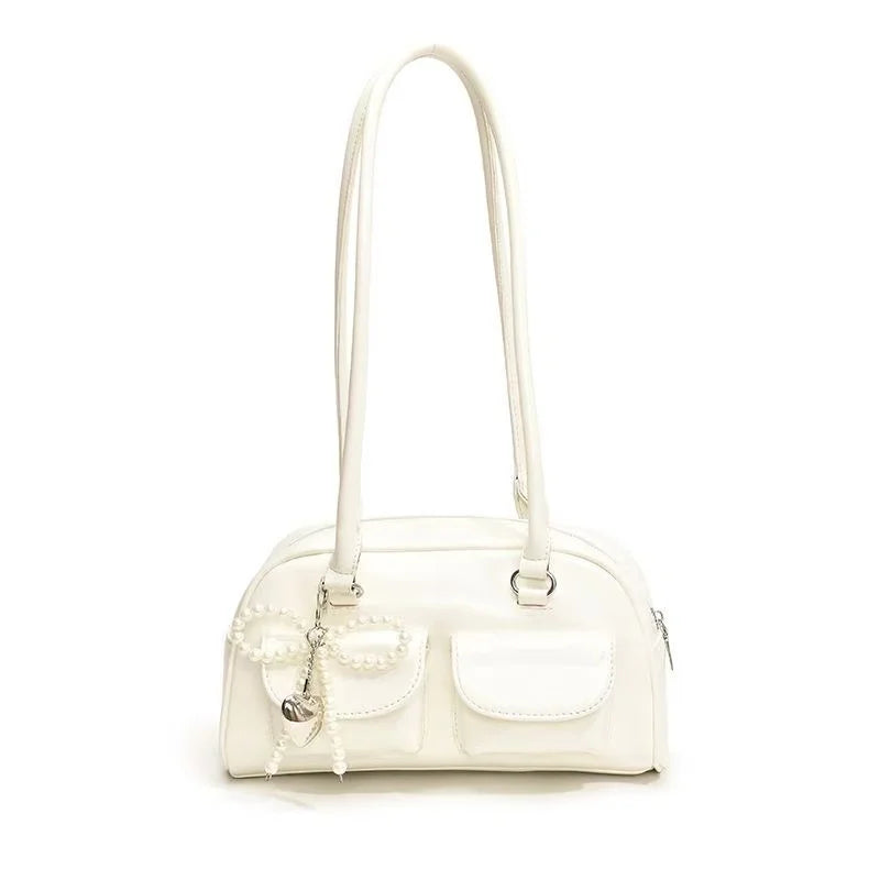 Korean Pearl Bow Shoulder Bag – Women's Pillow Handbag