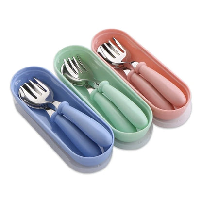 Kids Stainless Steel Cutlery Set with Portable Case