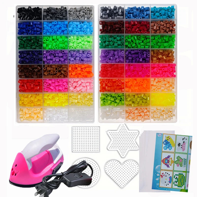 Hama Beads Kit – Fuse Bead Set with Pegboards & Iron