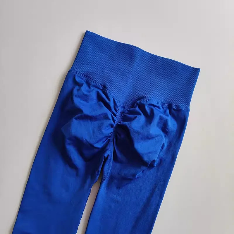 Seamless High-Waist Yoga Leggings – Scrunch Butt Lift Pants for Women