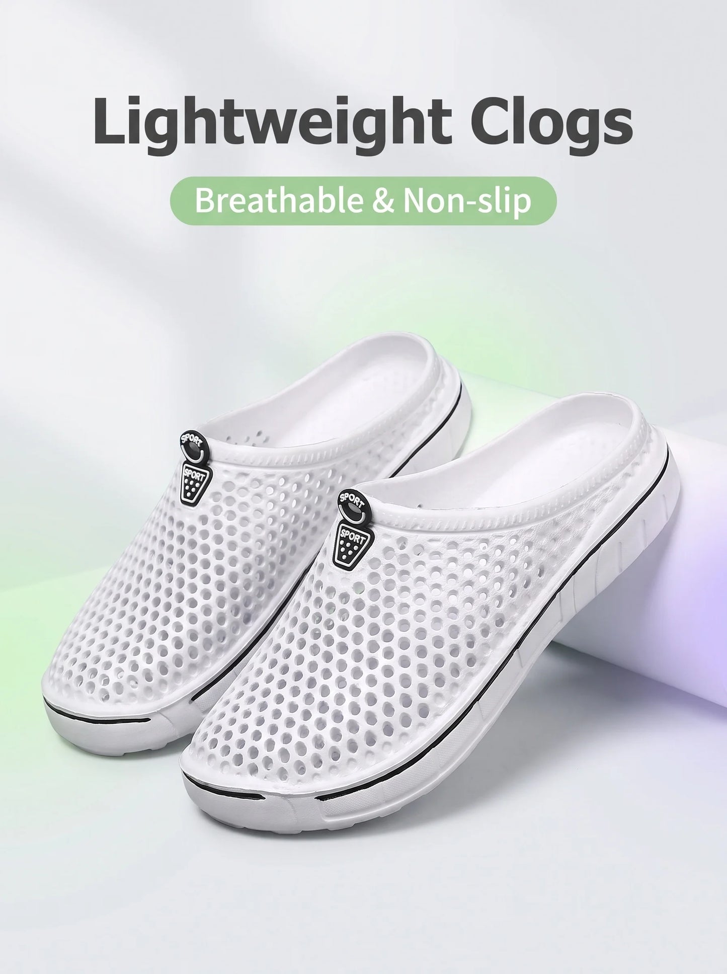 Women S Garden Shoes Lightweight Breathable Slip-Resistant Indoor Outdoor Casual Slippers Half