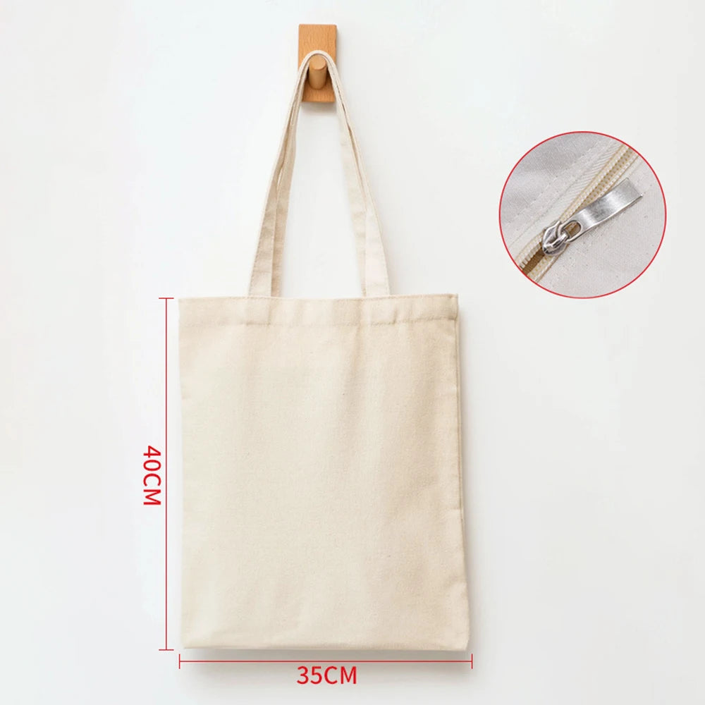 Canvas Tote Bag – Large Capacity Eco-Friendly Reusable Cotton Shoulder Bag