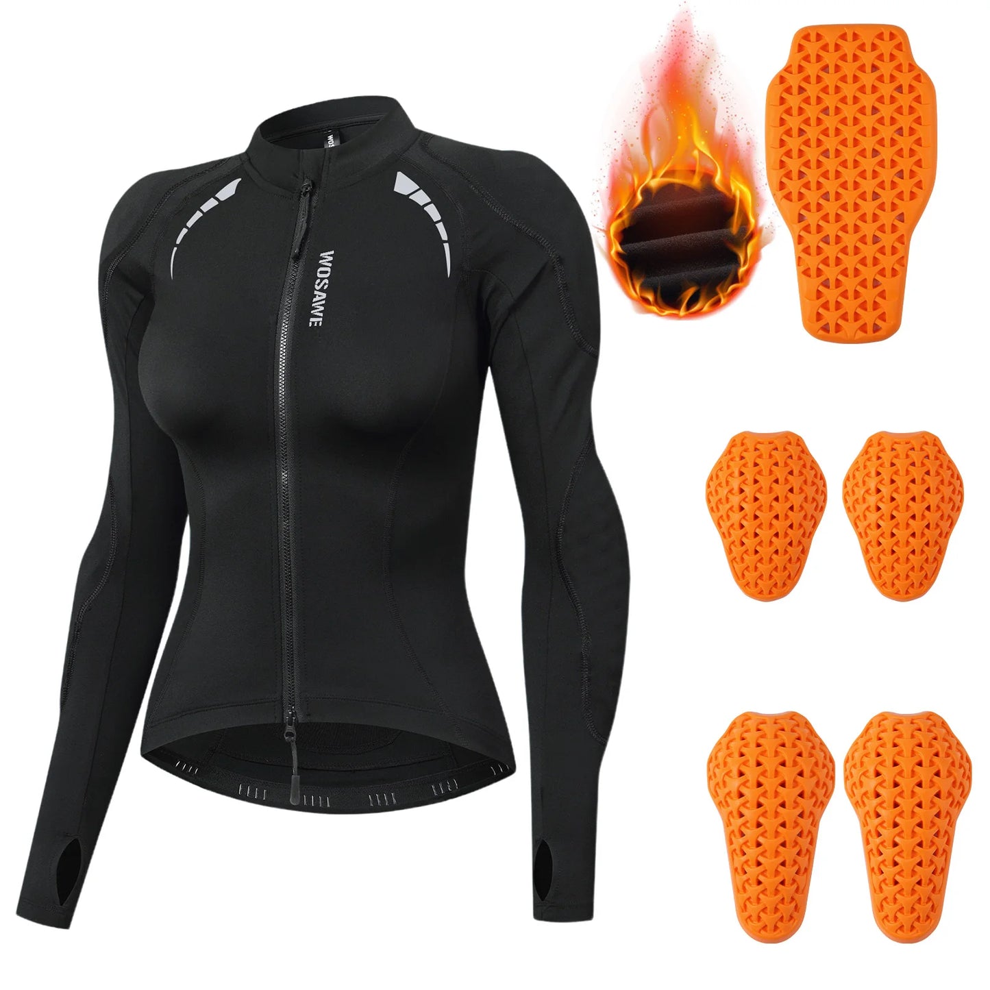 Women's Motorcycle Riding Jacket with Armor Pads