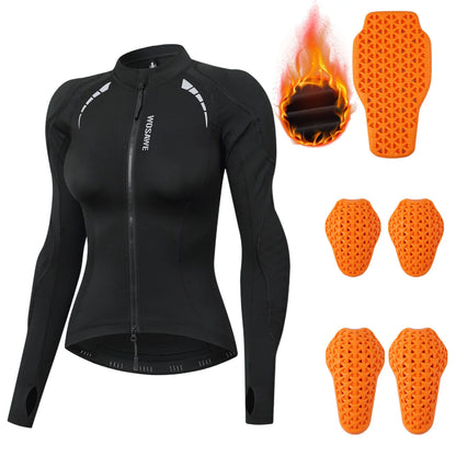 Women's Motorcycle Riding Jacket with Armor Pads