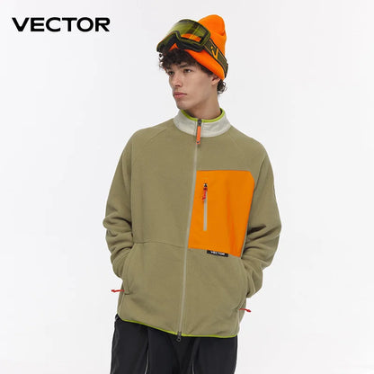 Vector Fleece Zip-Up Jacket – Contrast Color Block