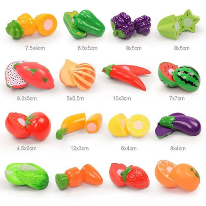 Kids Cutting Fruits & Vegetables Pretend Play Kitchen Set