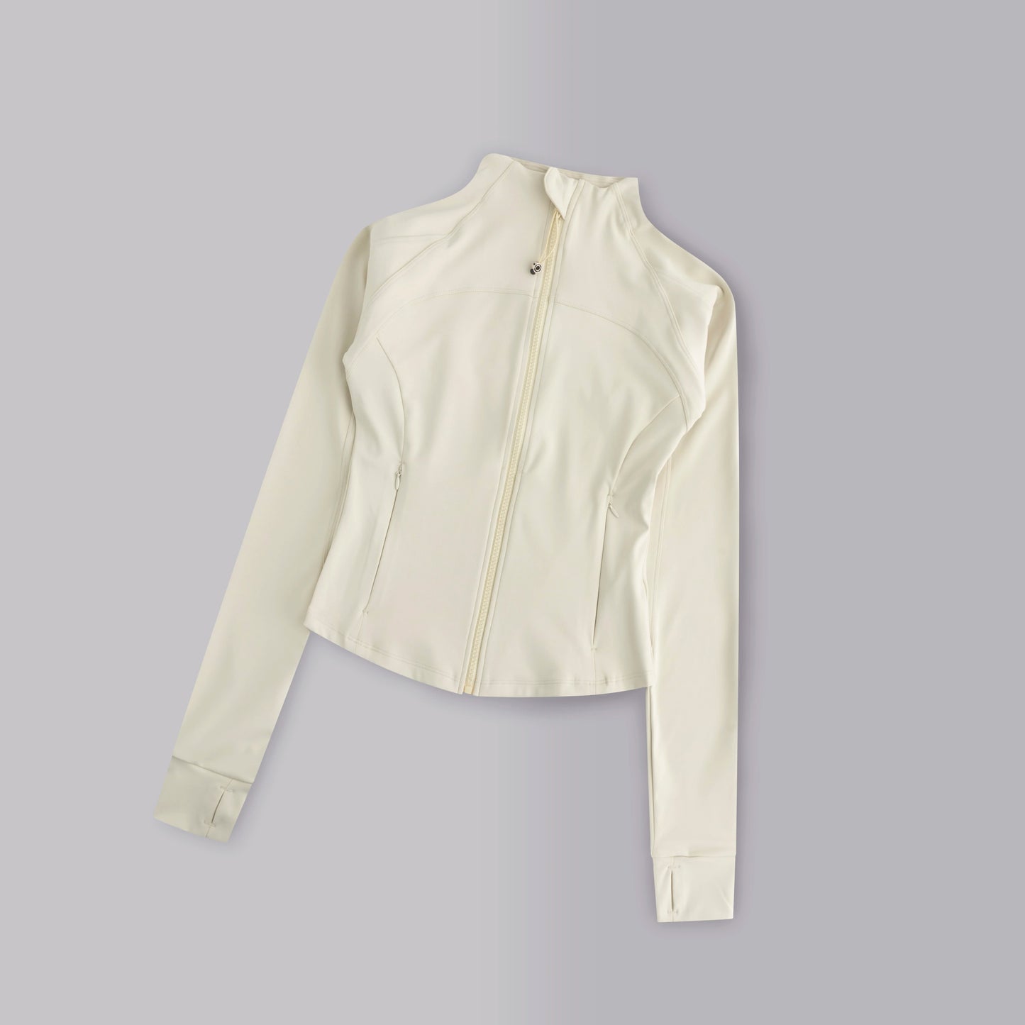 Women's Full-Zip Yoga Running Jacket with Thumbholes – Long Sleeve Gym Top