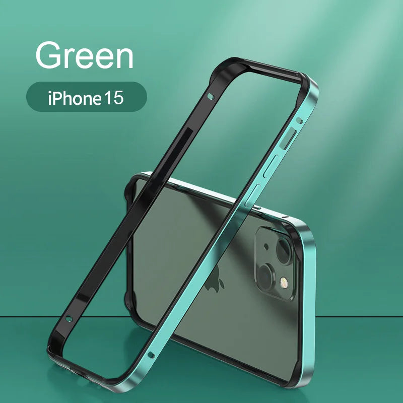 Hybrid Silicone Frame Aluminum Metal Phone Case Iphone 17 16 15 14 13 12 Pro Max Better Heat Bumper