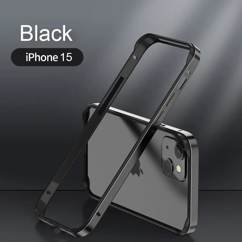Hybrid Silicone Frame Aluminum Metal Phone Case Iphone 17 16 15 14 13 12 Pro Max Better Heat Bumper