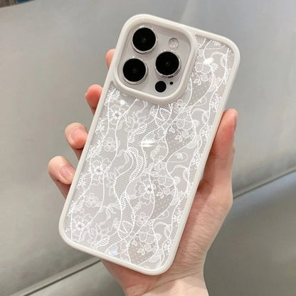 Vintage White Lace Floral Phone Case Iphone 17 16 15 14 11 12 13 Pro Max 16e 17air X Xr Xs 7 8 Plus