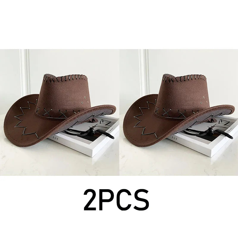 Western Cowboy Hat – Unisex Cowgirl Hat for Women & Men