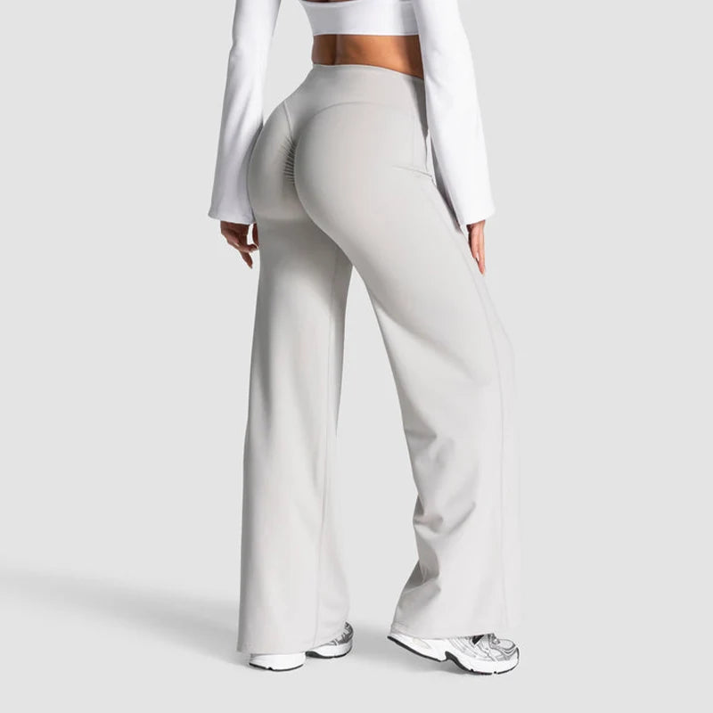 Scrunch Butt Wide Leg Pants - Women's Yoga & Gym Leggings