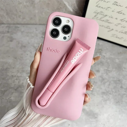 Brand Lemontini Phone Case Iphone 11 12 13 14 15 16 Pro Max Plus 17 Air Makeup Lip Gloss Silicone