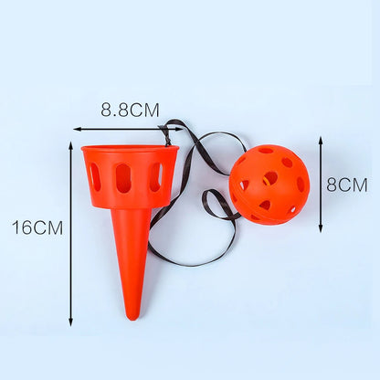 Catch Ball Cone Game Set – Kids Outdoor Throwing & Catching Toy