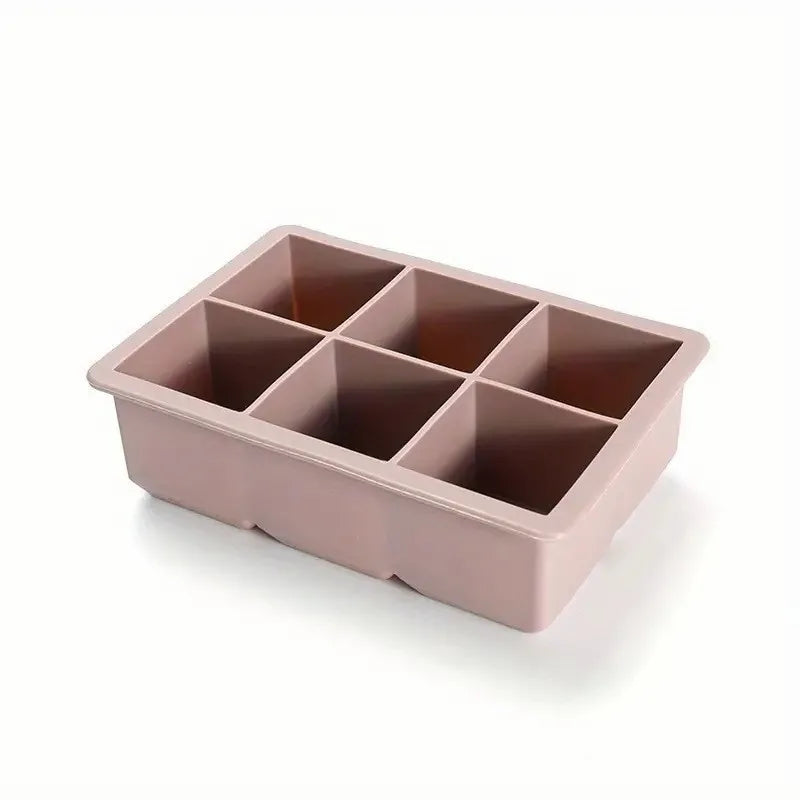 Silicone Ice Cube Tray with Lid – 6-Cavity, Food Grade