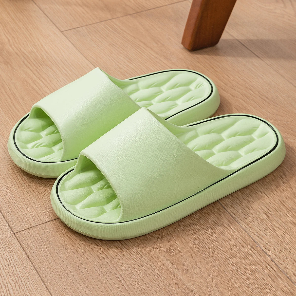 Men Trend Summer Slippers Soft Non-Slip Sole Cloud Sandals Home Beach Indoor Outdoor - Soft