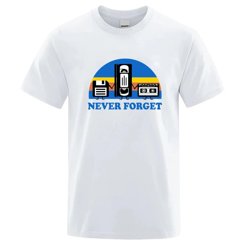 Never Forget Graphic T Shirt Funny Music Cotton Blend Tee