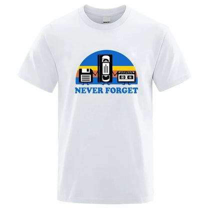 Never Forget Graphic T Shirt Funny Music Cotton Blend Tee