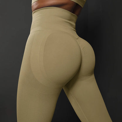 Seamless High-Waist Yoga Leggings – Scrunch Butt Lift Pants for Women