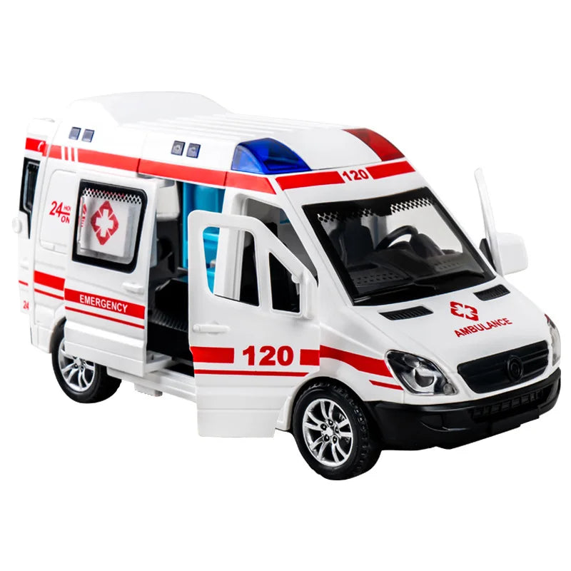 Pull Back Toy Car with Lights & Sound – 6-Door Simulation Model
