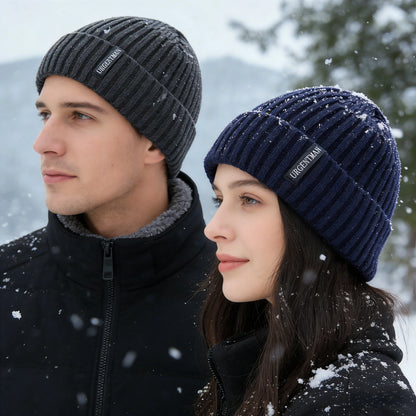 Fur-Lined Knit Beanie Hat – Thick Warm Winter Beanie for Men & Women