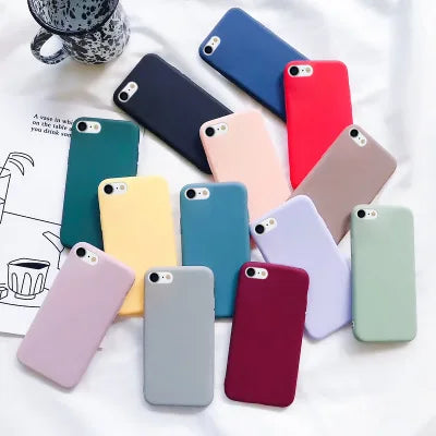 Case Iphone 7 8 Se 2020 2022 Shockproof Tpu Liquid Silicone Protective Phone Back Cover Soft - Soft