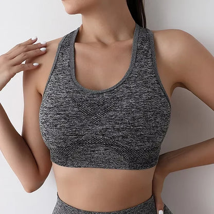 Women's Breathable Push-Up Sports Bra - Racerback Workout Bra