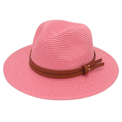 Straw Panama Sun Hat – Wide Brim Unisex Beach Hat