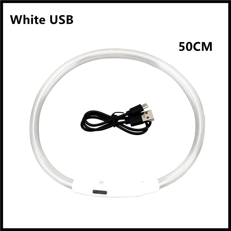 LED Dog Collar USB Rechargeable Glowing Safety Collar