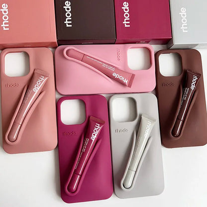 Autumn Ribbon Toast Raspberry Espresso Vanilla Lip Gloss Case Iphone 17 16e 16 12 13 14 15 11 Pro