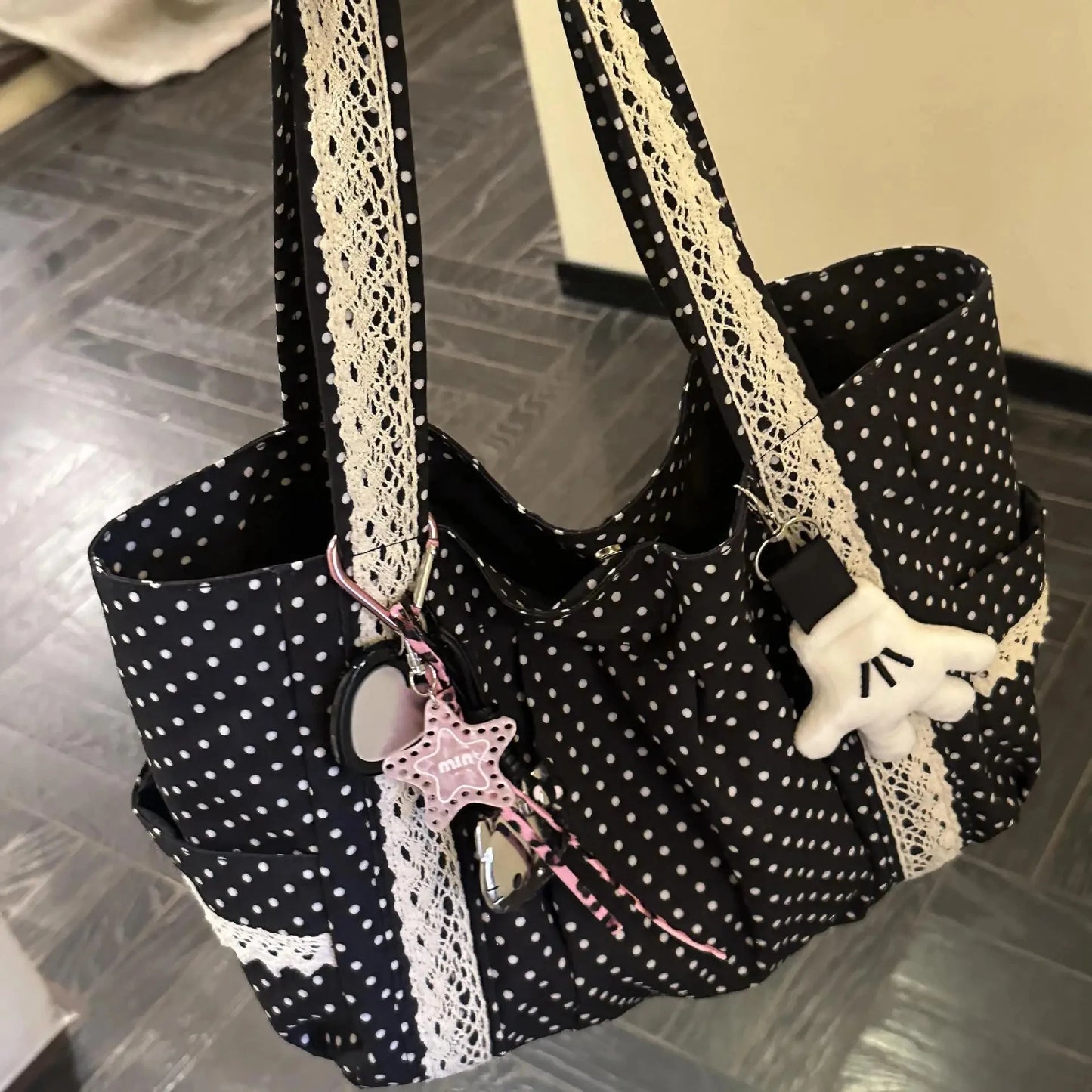 Canvas Tote Bag – Women's Korean Vintage Lace Shoulder Handbag