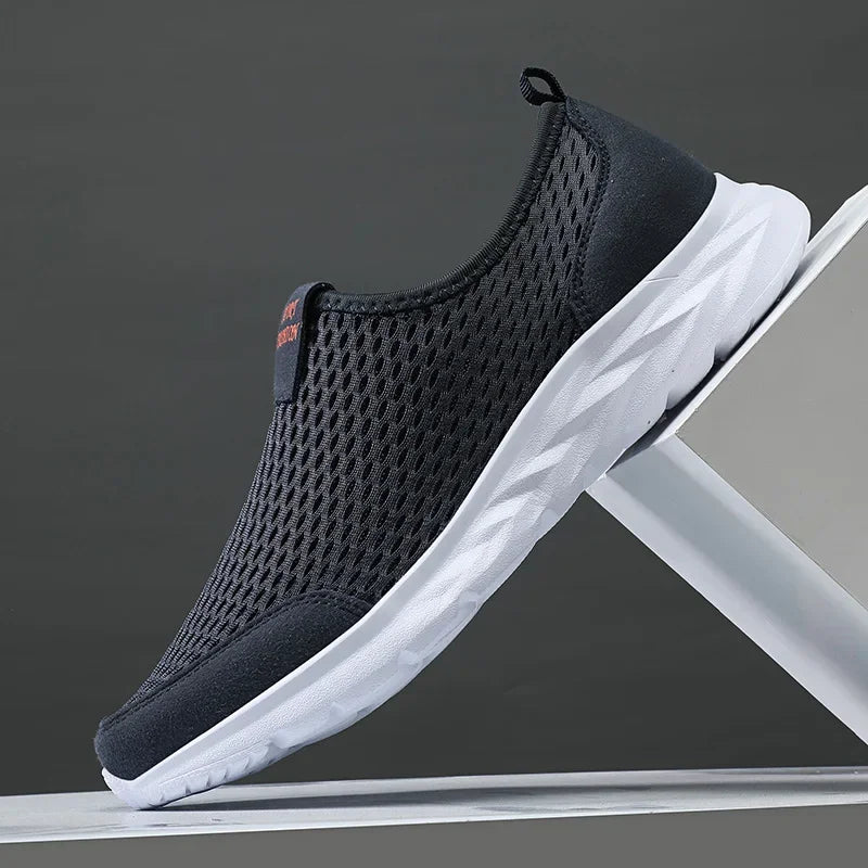 Men's Slip-On Mesh Sneakers Lightweight Breathable Casual Walking Shoes