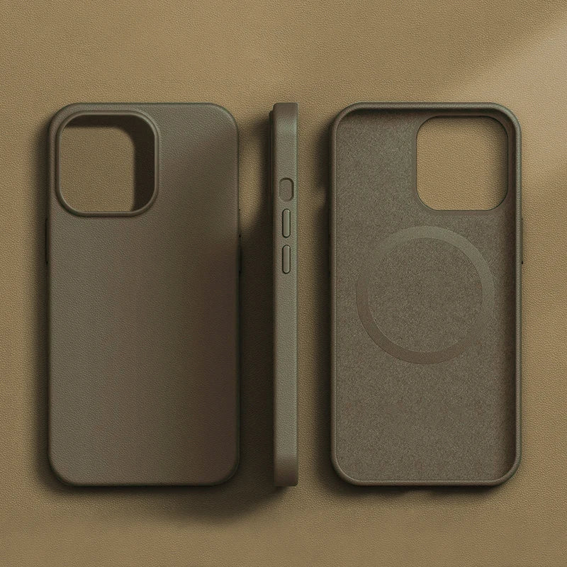 Original Leather Wireless Charging Animation Cases Iphone 16 15 14 13 Pro Max Magsafe Phone Case