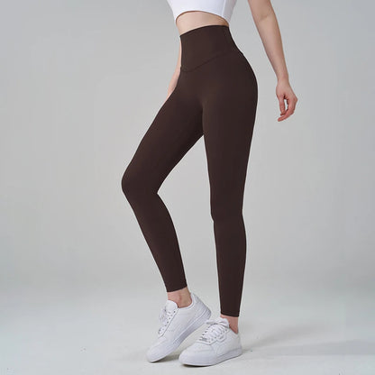 Women's Nylon Yoga Pants – Gym Leggings with Elastic Waist