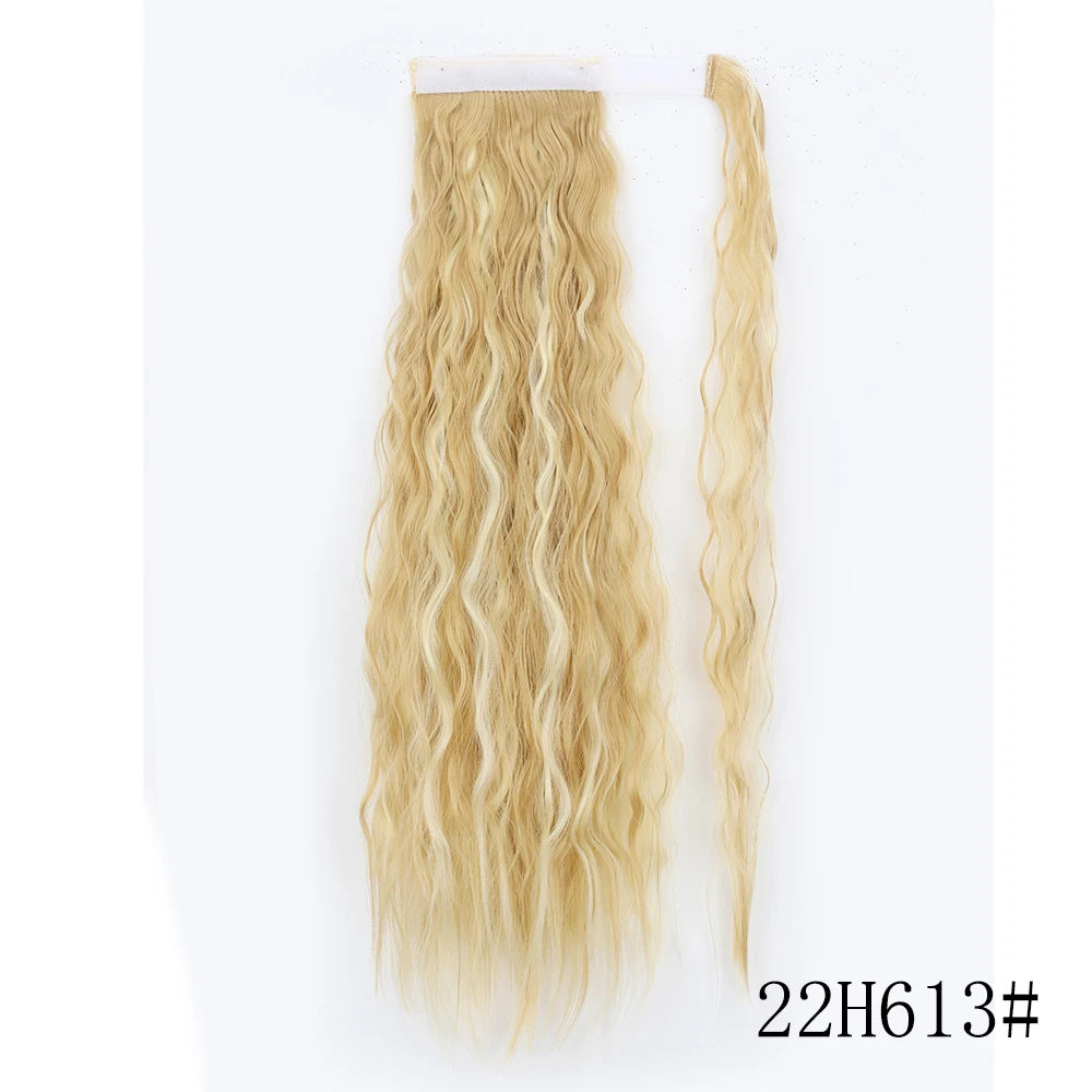 Wrap Around Ponytail Extension – Long Straight Synthetic Clip-In