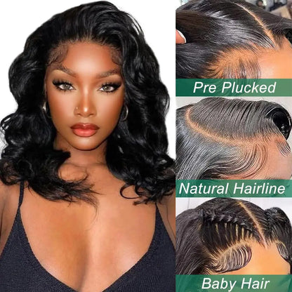 Body Wave Bob Wig - Glueless HD Lace Front Human Hair Wig