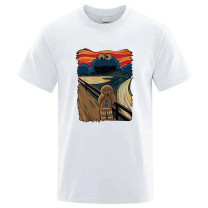 Casual Graphic T Shirt Cotton Blend Loose Fit Tee