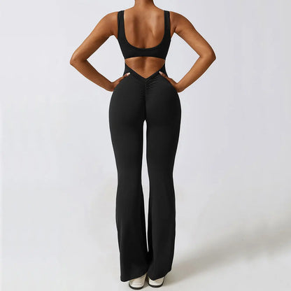 Women's Yoga Jumpsuit – Stretch Flare Fitness Romper