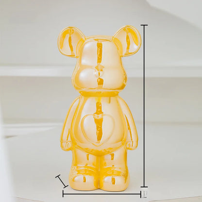 17 27 Cm Aesthetic Bear Brick Ceramic Statue Teddy Decor Action Figure Sculptures Ornament Room Home