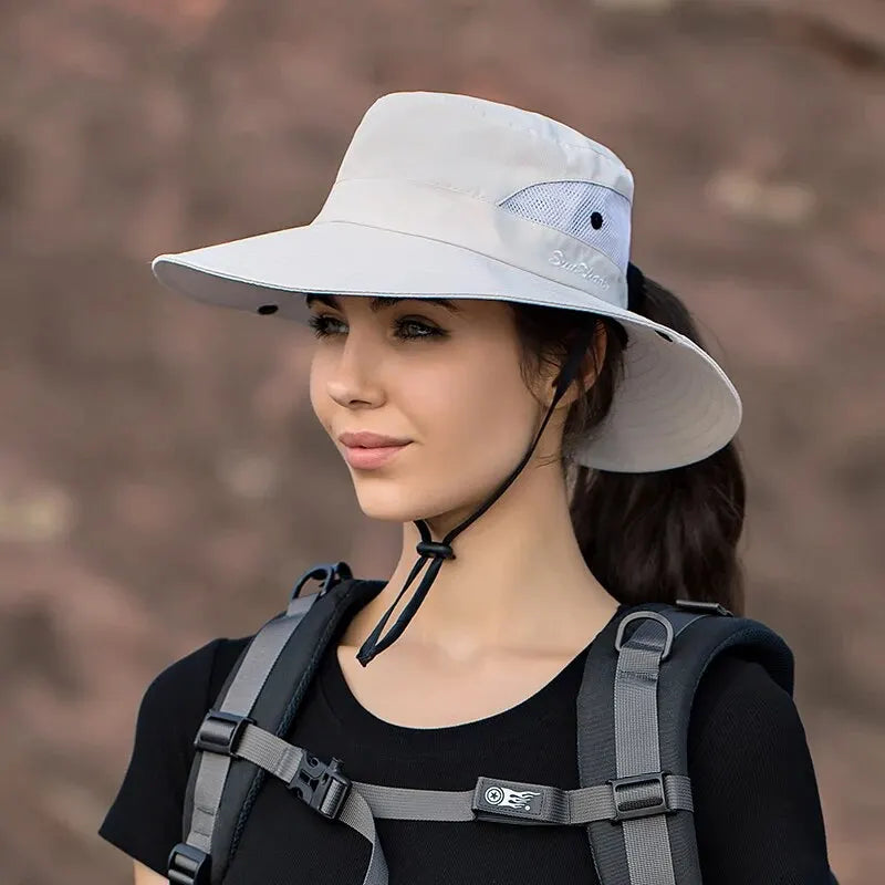 Wide Brim Sun Hat – Foldable Outdoor UV Protection Hat