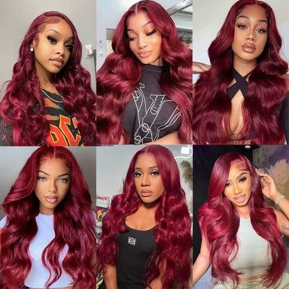 99j Burgundy Body Wave Bundles Human Hair Brazilian 16a Unprocessed 30 40 Inch Virgin Weave Raw