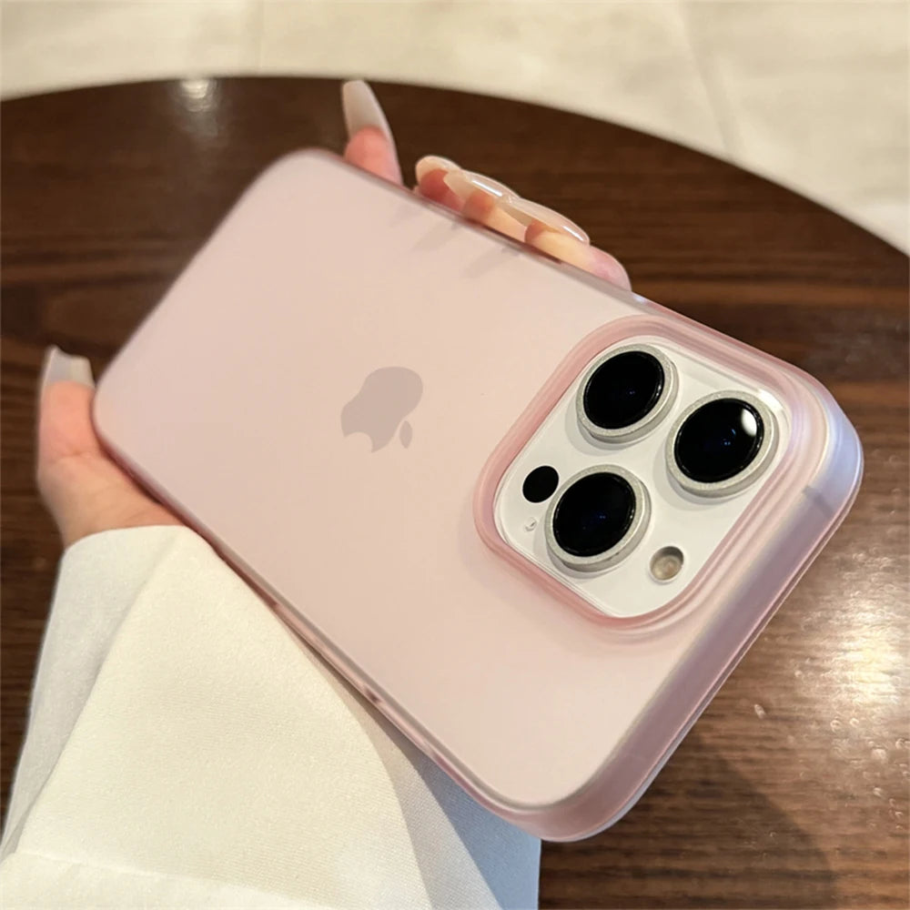 Soft Matte Candy Transparent Phone Case Iphone 16 15 14 Pro Max Plus 13 12 11 Xr Xs Xsmax 8