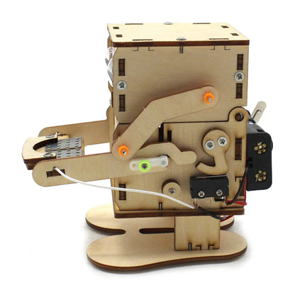 Coin-Eating Robot DIY Wooden STEM Kit for Kids