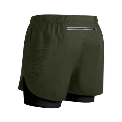 Men's Reflective Running Shorts – 2-in-1 Quick Dry Training Shorts