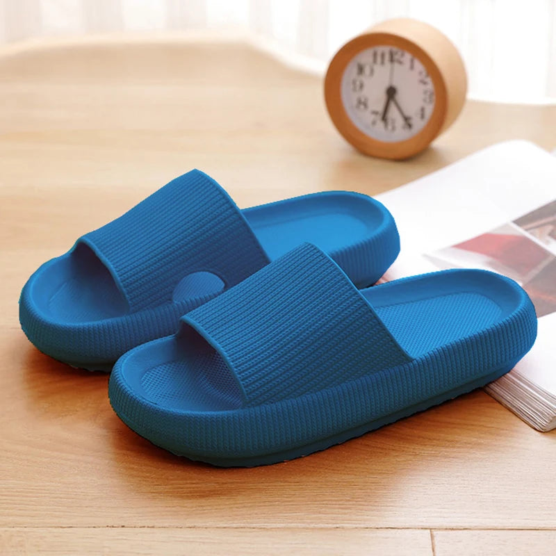 Women Thick Platform Cloud Slippers Indoor Home Eva Soft Sole Pillow Slides Sandals Woman Summer Non