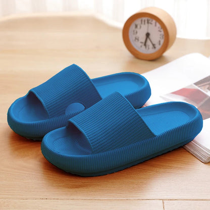 Women Thick Platform Cloud Slippers Indoor Home Eva Soft Sole Pillow Slides Sandals Woman Summer Non