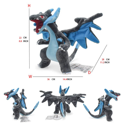 Mega Charizard X Plush Toy – Soft Stuffed Animal for Kids